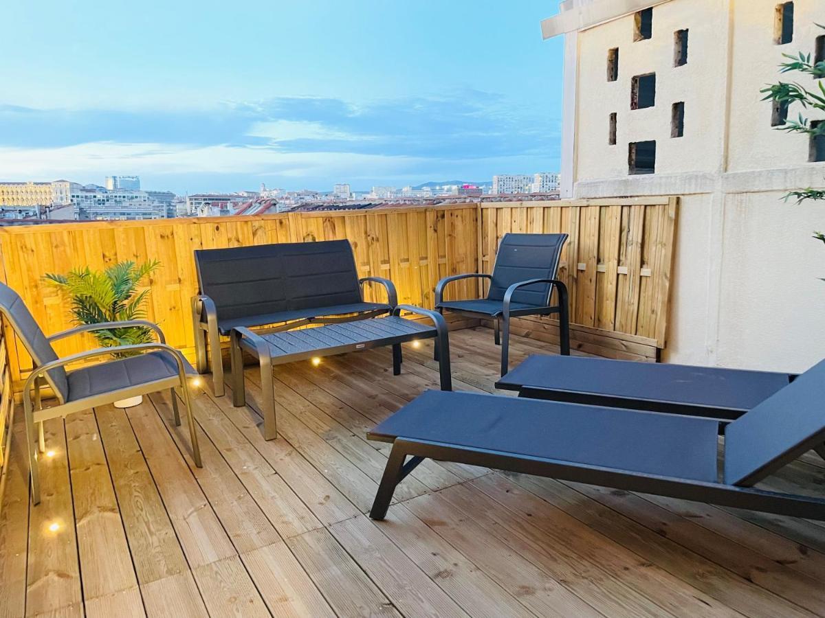 Honore - Rooftop Avec Vue - Appartement T3 Atypique Centre Ville Vieux Port Proche Opera マルセイユ エクステリア 写真